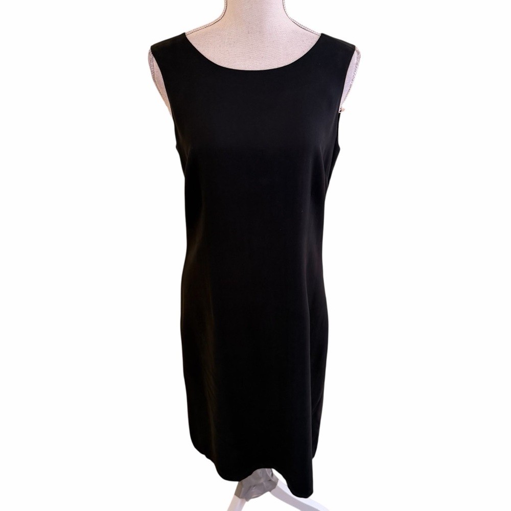 Tommy Bahama Vintage Black Silk Sleeveless Sheath Dress 8
